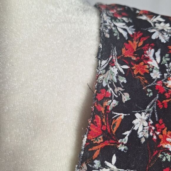 Zara Womens Cottagecore Tunic Top Floral 3/4 Sleeve Cinch Cuff Split Neck Small - Picture 11 of 12